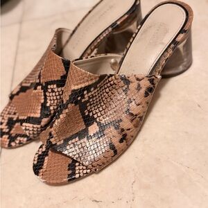 Zara Snakeskin Patterned Women's Mules